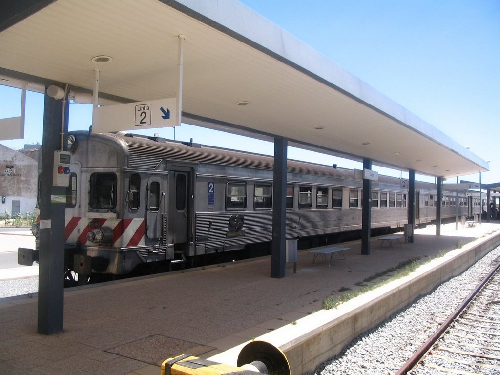 Tren en la estación de Tren de Lagos